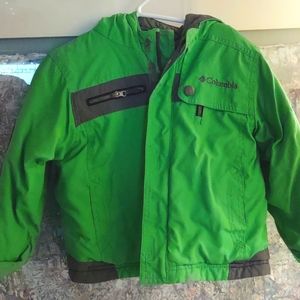 Columbia 3T lime green coat